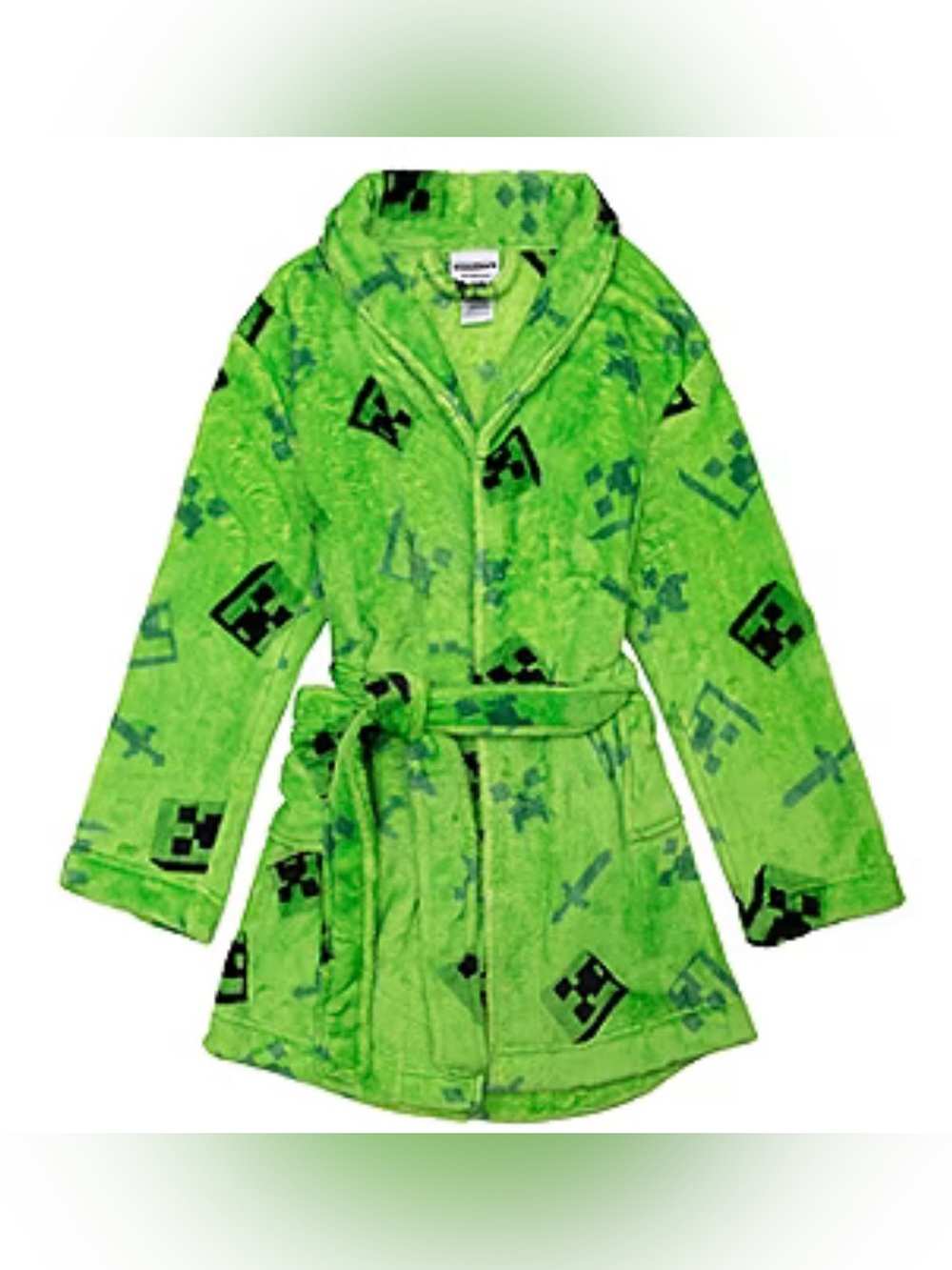 Boys Plush Long Sleeve Mid Length Robe